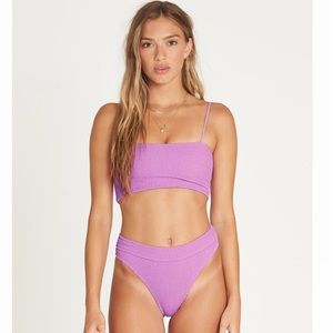 Billabong lavender ribbed bikini set
